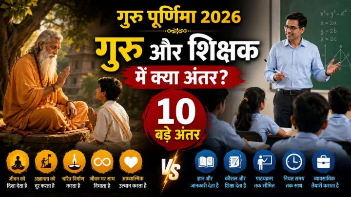 गुरु पूर्णिमा 2026: गुरु और शिक्षक में क्या अंतर? जानिए दोनों के बीच के 10 बड़े फर्क