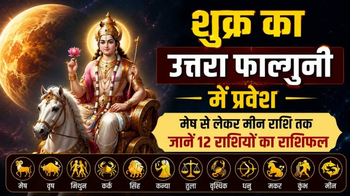शुक्र का उत्तरा फाल्गुनी नक्षत्र में प्रवेश: जानिए मेष से मीन तक सभी 12 राशियों पर इसका प्रभाव