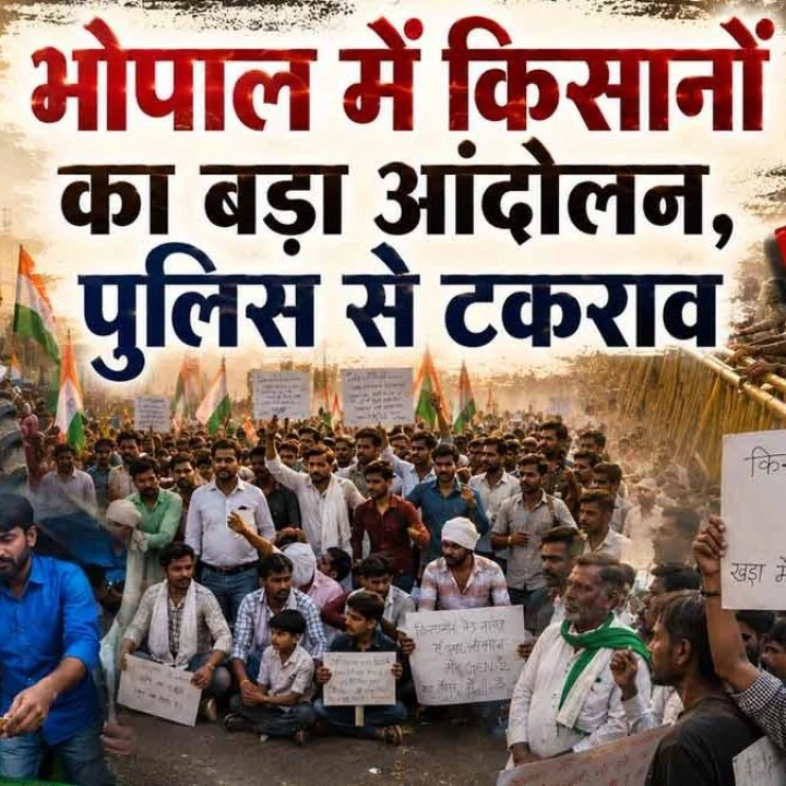Farmers protest in Bhopal; major farmers agitation in Bhopal
