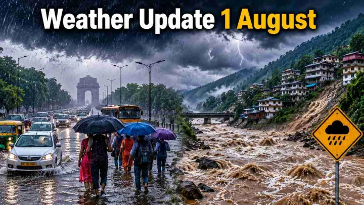 Weather Update : IMD का बड़ा अलर्ट, आज इन राज्यों में होगी मूसलाधार बारिश, MP के 14 जिलों में फ्लैश फ्लड का खतरा