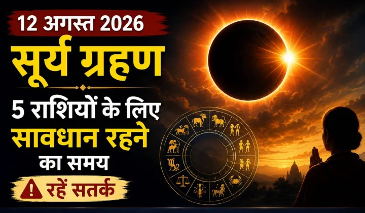 12 अगस्त 2026 का सूर्य ग्रहण: इन 5 राशियों के लिए बढ़ सकती हैं मुश्किलें, रहें सतर्क