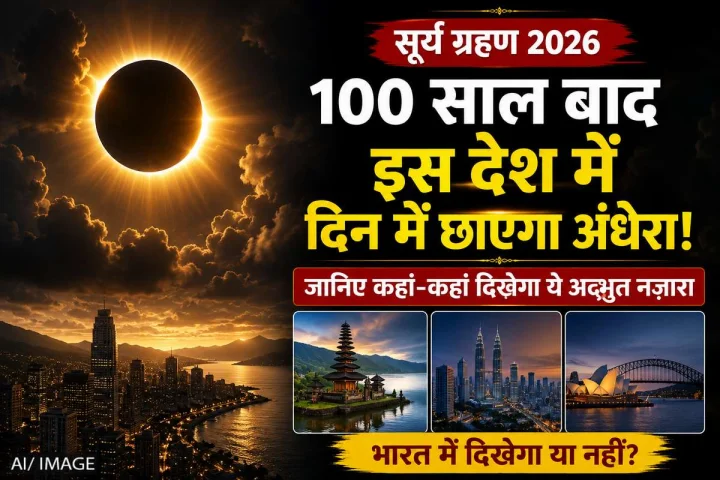 12 अगस्त 2026 का सूर्य ग्रहण: 100 साल बाद इस देश में दिन में छाएगा अंधेरा, जानिए कहां-कहां दिखेगा