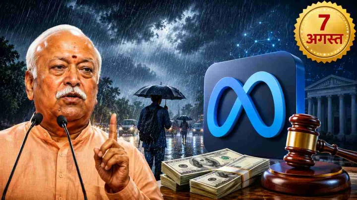 Top News: 15 राज्यों में भारी बारिश अलर्ट, मेटा पर 5400 करोड़ का जुर्माना, Gen-Z पर क्या बोले मोहन भागवत