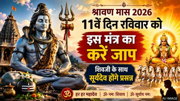श्रावण मास में रविवार का खास उपाय, 11वें दिन इस मंत्र का जाप करने से प्रसन्न होंगे शिवजी और सूर्यदेव