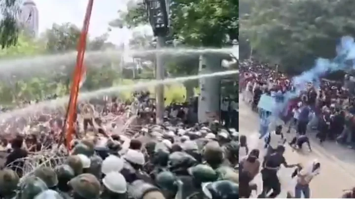 Jharkhand Student Protest : रांची में उग्र हुए छात्र, तोड़े बैरिकेड्‍स, पुलिस ने दागे आंसू गैस के गोले, झड़प के साथ लाठीचार्ज