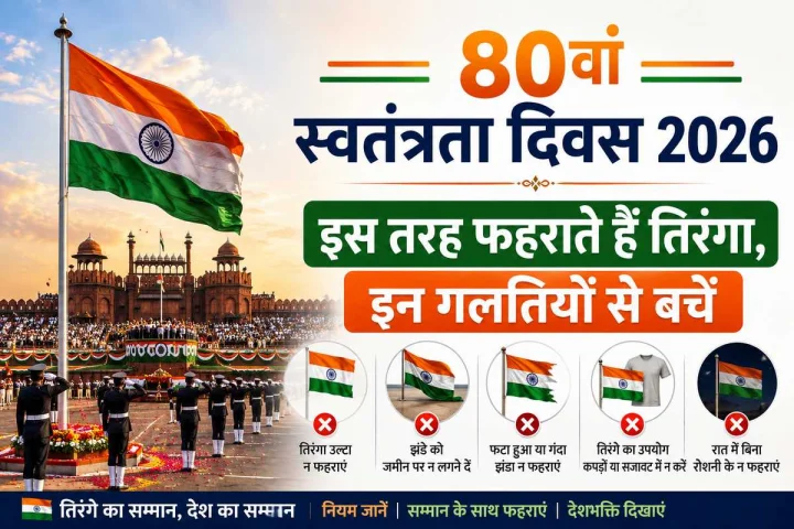 jhanda vandan ke niyam: 80th Independence Day 2026