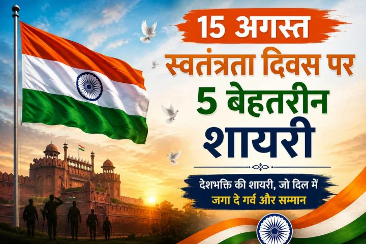 15 अगस्त स्वतंत्रता दिवस पर पढ़ें 5 देशभक्ति से भरपूर शायरियां, हर भारतीय के दिल में जगा देंगी देशप्रेम