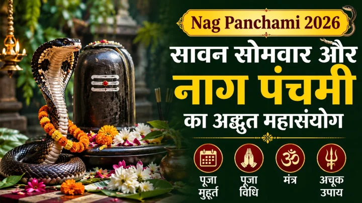 Nag Panchami 2026: सावन सोमवार और नाग पंचमी का अद्भुत संयोग, जानें पूजा मुहूर्त, विधि, मंत्र और खास उपाय