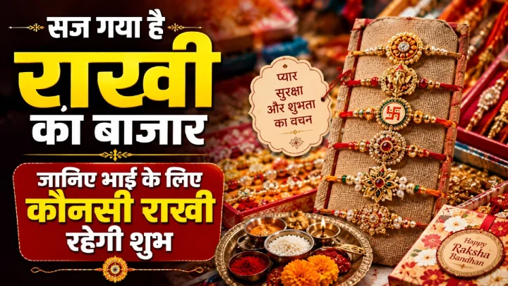 राखी का बाजार सजा, भाई के लिए कौनसी राखी रहेगी सबसे शुभ? जानिए राखी चुनने का सही तरीका