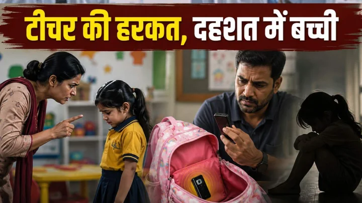 टीचर की हरकत से दहशत में 3 साल की बच्‍ची, अपशब्‍द कहे, धमकी दी, बेटी के बैग में वॉइस रिकॉर्डर रखकर पिता ने जुटाए सबूत, FIR दर्ज