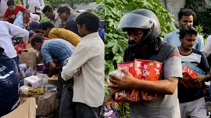 कानपूरमध्ये कचऱ्यातून मुदत संपलेले चॉकलेट आणि टॉफी उचलण्यासाठी लोकांची गर्दी, व्हिडीओ व्हायरल!