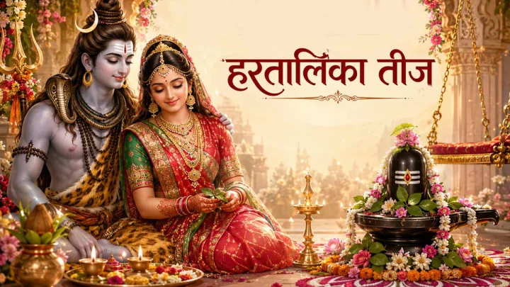 Hartalika teej vrat katha: हरतालिका तीज व्रत की आरती, चालीसा और कथा