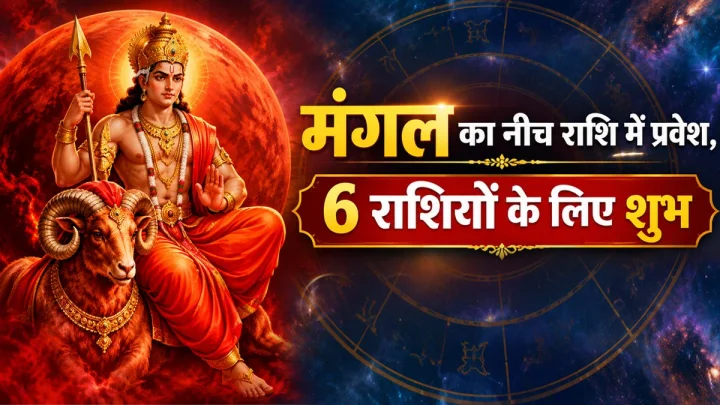 मंगल का नीच राशि में गोचर 2026: इन 6 राशियों के लिए बदल सकता है समय, जानें राशिफल और प्रभाव