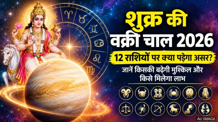 शुक्र की वक्री चाल 2026: 12 राशियों पर क्या पड़ेगा असर? जानें किसकी बढ़ेगी मुश्किल और किसे मिलेगा लाभ