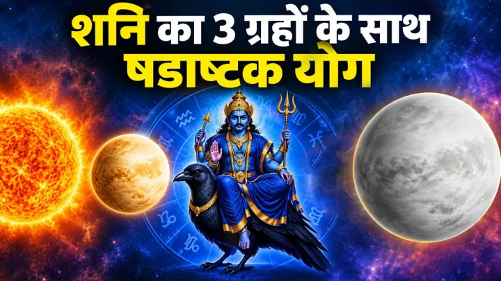 शनि का 3 बड़े ग्रहों के साथ दुर्लभ 'षडाष्टक योग', इन 4 राशियों की अचानक चमकेगी किस्मत