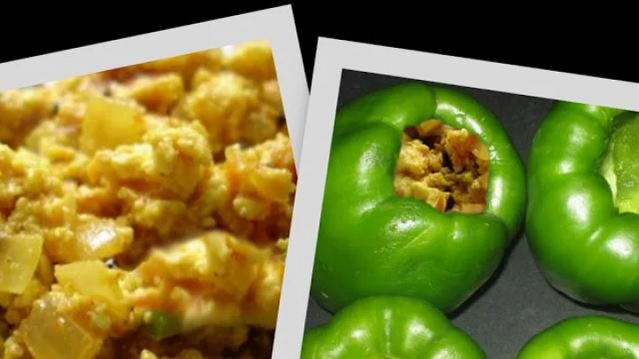 मक्याचे दाणे आणि सिमला मिरची