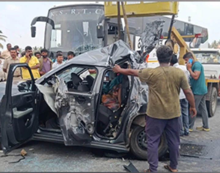  Bangalore-Mysore Express Way, Road Accident, KSRTC BUS