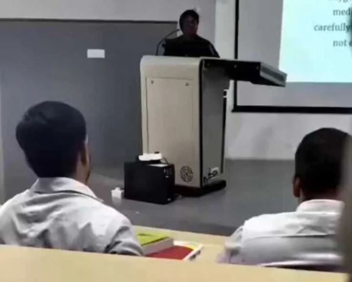 Viral video of professor