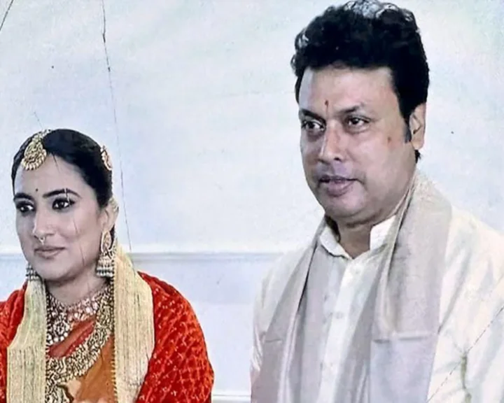 ತ್ರಿಪುರದ ಮಾಜಿ ಸಿಎಂ ಬಿ‍ಪ್ಲಬ್ ಕುಮಾರ್ ದೇವ್ ಕೈಹಿಡಿದ ಕನ್ನಡ ನಟಿ ತ್ರಿವೇಣಿ ರಾವ್