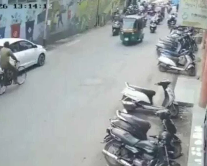 Car bike accident