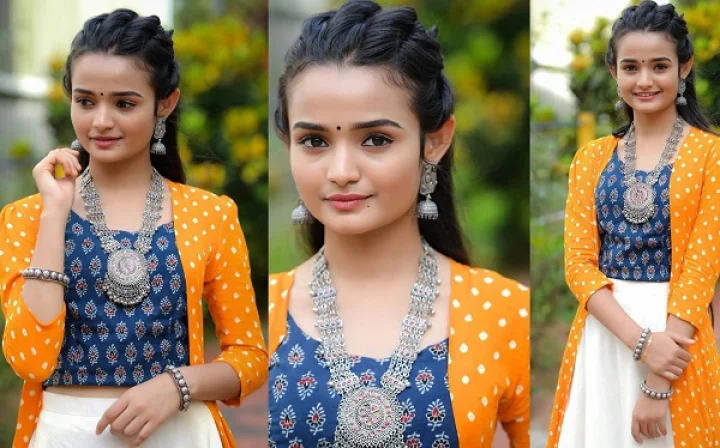 Meenakshi Anoop (ബേബി മീനാക്ഷി) Indian actress Malayalam actress Meenakshi flowers top singer anchor flowers TV photoshoot meanukutty