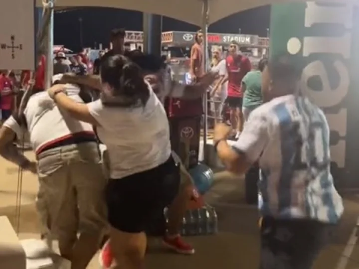 Messi fans fight after Match