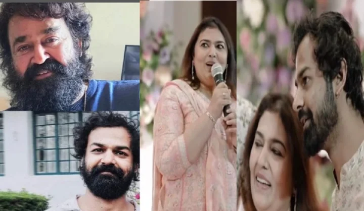mohanlal,Suchitra Mohanlal, Pranav Mohanlal, Vismaya Mohanlal