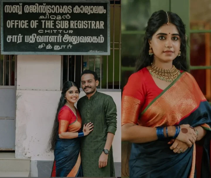 Devadath Shaji and Shaina Radhakrishnan step into a new life without fanfare at the wedding registrar's office