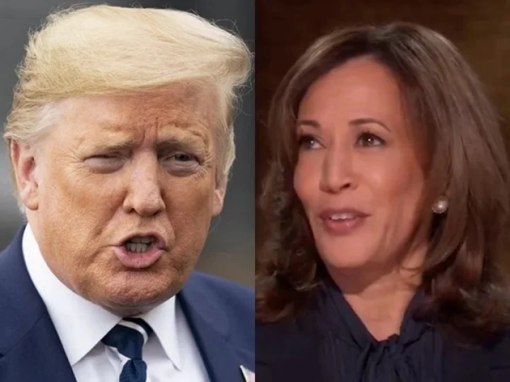 Donald Trump and Kamala Harris