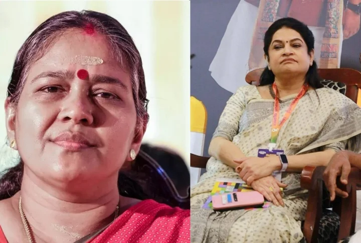 Padmaja venugopal for thrissur sobha surendran for palakkad