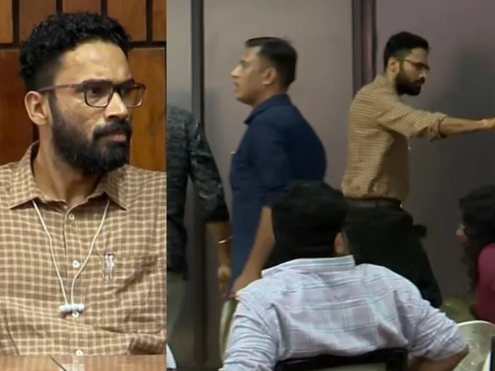 മാധ്യമപ്രവർത്തകനെ വാഹനമിടിച്ച് കൊലപ്പെടുത്തിയ കേസിലെ പ്രതി മന്ത്രിക്കൊപ്പം; പ്രതിഷേധത്തെ തുടർന്ന് ഇറങ്ങിപ്പോയി