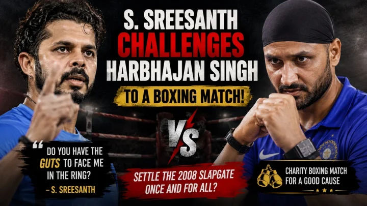 Sreesanth Challenges Harbhajan,Harbhajan Sreesanth Boxing Fight,IPL Slapgate Controversy 2008,Sreesanth Boxing Match Challenge,Indian Cricket Controversies,Sreesanth vs Harbhajan Singh