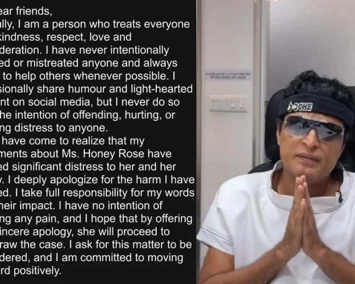 Apology Note Honey Rose Case Withdraw
