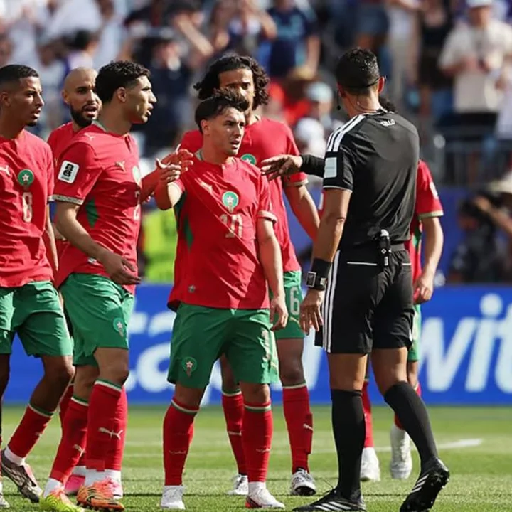Morocco Coach claim for hand ball, Morocco vs France Handball Controversy, France vs Morocco Handball Incident Morocco Handball Claim, France Handball Goal Controversy Kylian Mbappe Handball, Mbappe Goal Controversy, എംബാപ്പെയുടെ ഗോൾ വിവാദം, എംബാപ്പെ