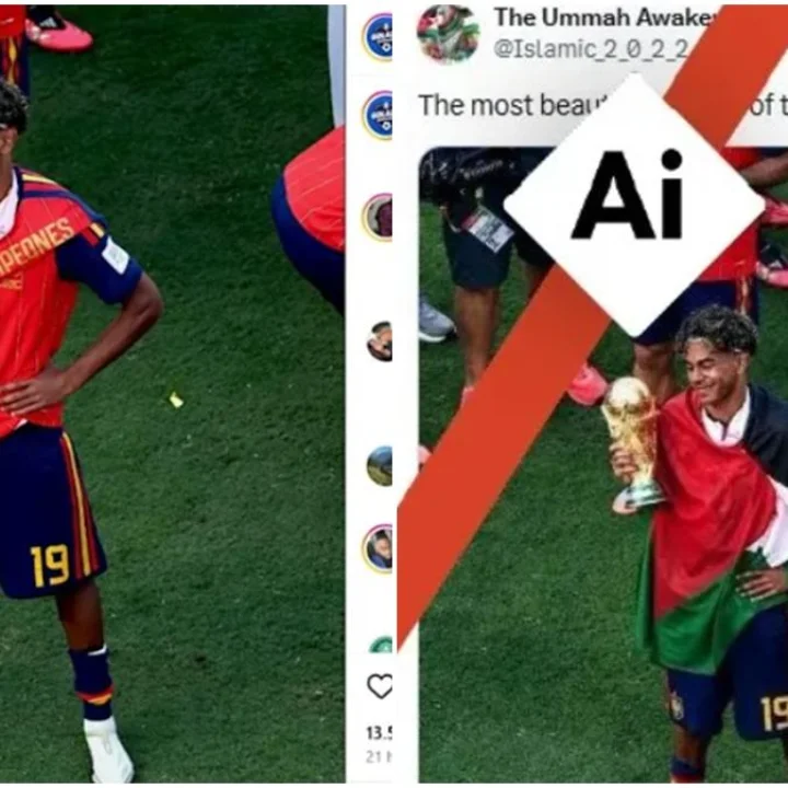 Fact Check, Lamin Yamal, Did Lamin Yamal Wears Palastine Flag, വ്യാജപ്രചരണം, യമാൽ