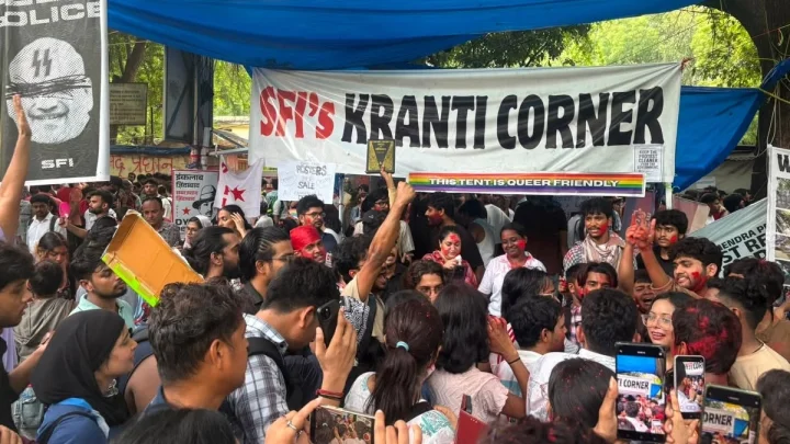 CJP thanks to SFI and AISF, SFI, CJP Protest, Delhi Protest