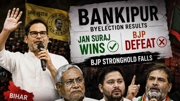 BJP,Bankipur Bypoll,Datia Bypoll,Prashant Kishor, Jan Suraaj Party, Bihar Politics,Caste Politics, Indian Politics