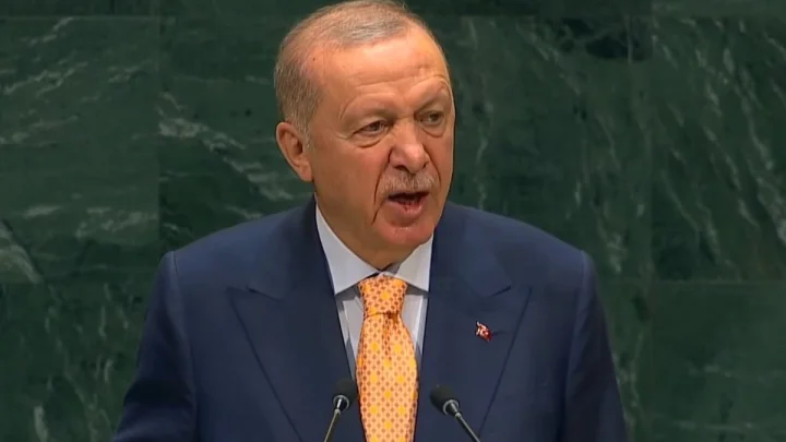 Erdogan UN speech, Erdogan Gaza speech, Gaza crisis, Israel Palestine conflict, UN General Assembly 2026, Palestinian statehood, Israel delegation walkout, Danny Danon, Ahmed al-Sharaa, Syria President UNGA, Gaza humanitarian crisis, UN reform, Pales