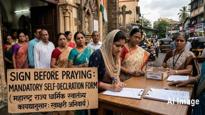 Maharashtra anti conversion law,Mumbai churches sign before pray, Maharashtra anti conversion bill, Christian minority concerns India religious freedom, Maharashtra anti conversion law prison sentence