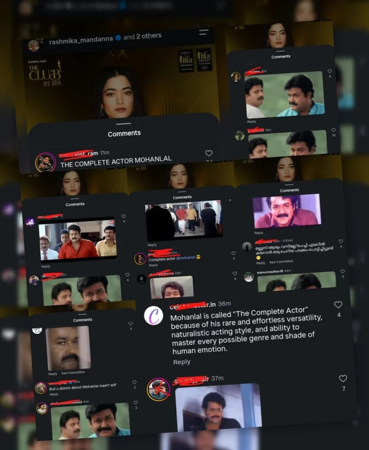 Mohanlal - Rashmika Mandanna