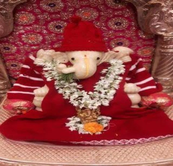 सारसबागच्या गणपती बाप्पांना स्वेटर