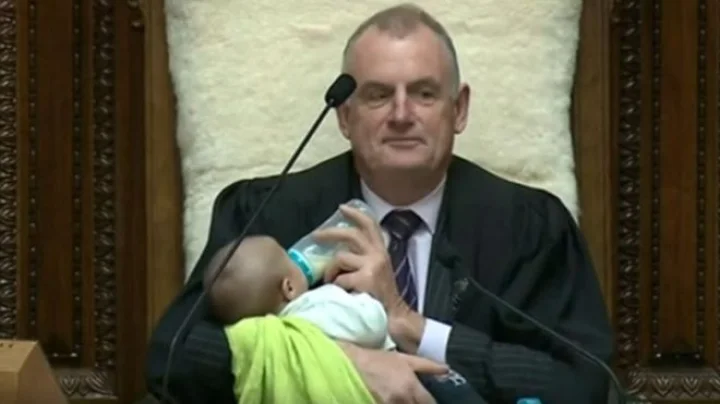 The president who plays an MP's baby in Parliament goes viral on social media