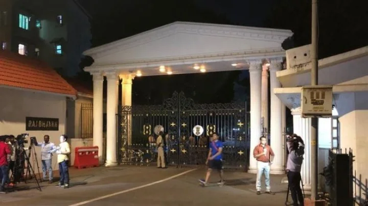 Maharashtra state struggles : NCP leader enters Raj Bhavan after Shiv Sena