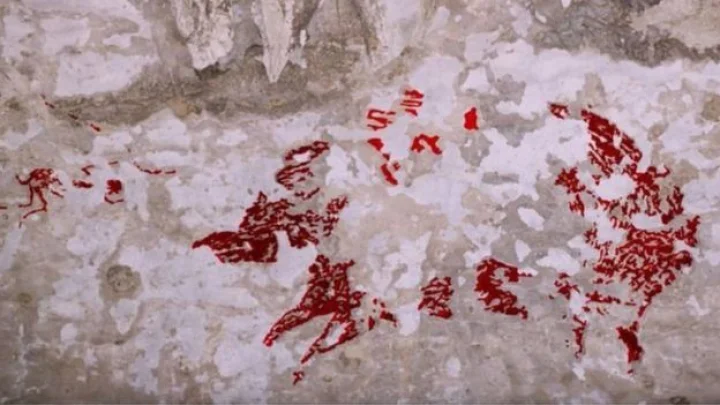 A 44- Thousand year-old mural found in a cave in Indonesia