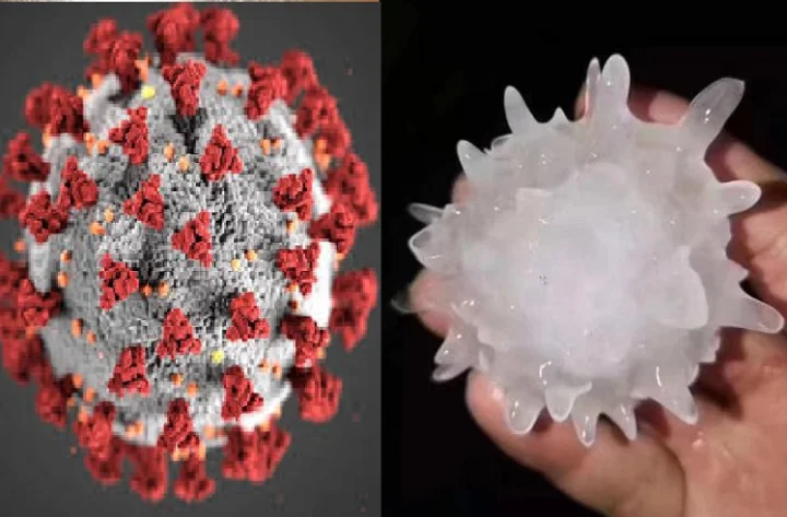 Weird looking hailstones