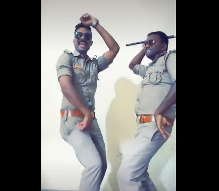 UP police dance on tiktok
