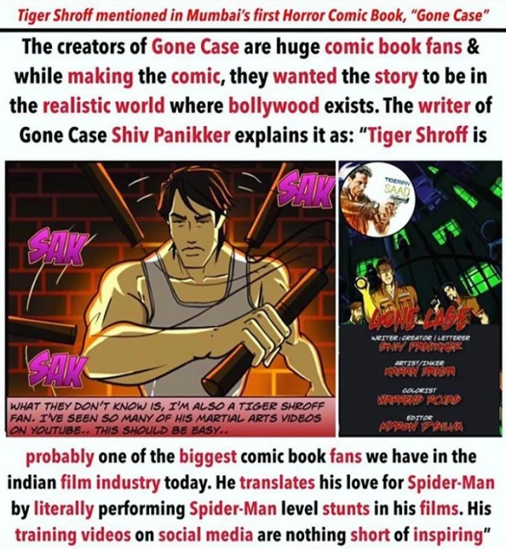 Tiger Shroff Inspires Comic Book Creators