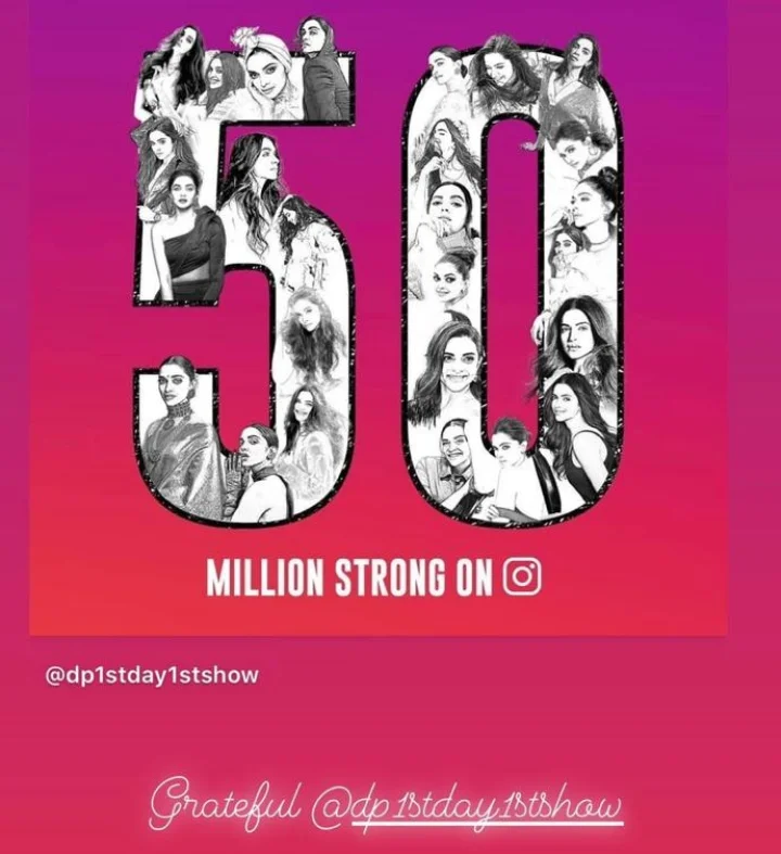 Deepika Padukone 'grateful' as fans celebrate her 50 million followers on Instagram