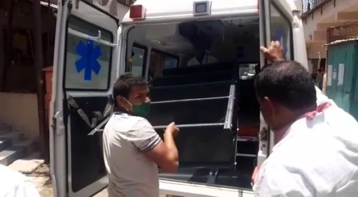 the hospital ambulance