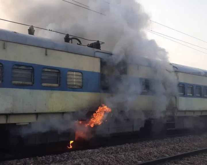 train fire